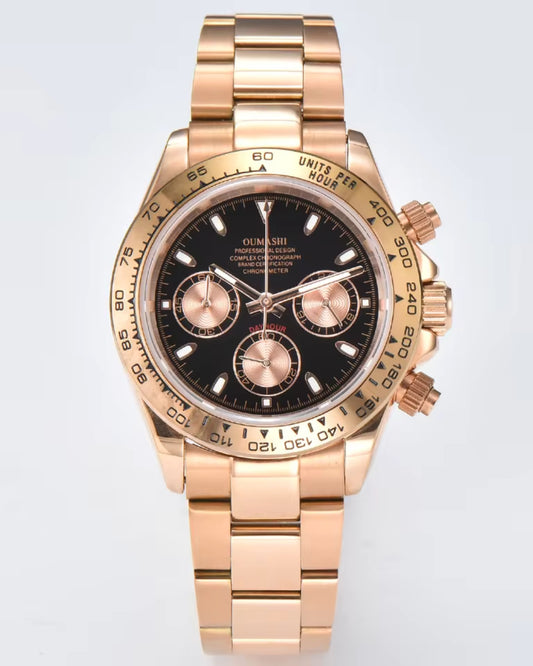 VK63 movement watches luxury men's watches rose gold watches